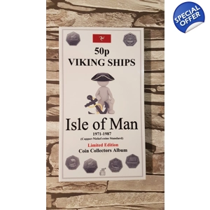 50p 1971-1987 Viking Ships Isle of Man Coins Album