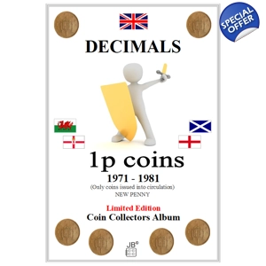 1p 1971-1981 Standard UK Coin Album