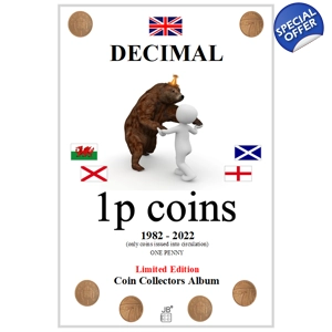 1p 1982-2022 Standard UK Coin Album