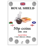 50p 2008-2018 ROYAL SHIELD only Coin Album