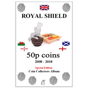 50p 2008-2018 ROYAL SHIELD only Coin Album