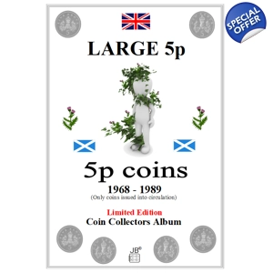 5p LARGE 1968-1989 Circul. only UK Coin Album