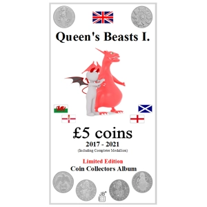 £5 2017-2021 Beasts incl. Completer Coin Album