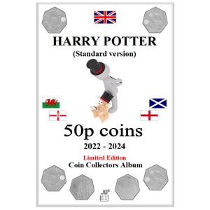 50p 2022-2024 (not coloured) HARRY POTTER UK Coin Album