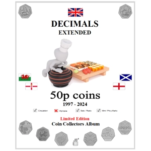 50p 1997-2024 excl. Olympics Coin Album
