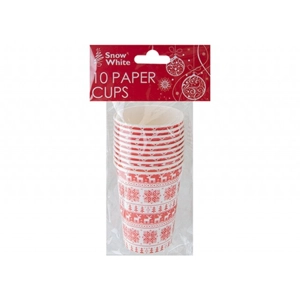 24 x Christmas Nordic 9oz Paper Cups 10pk