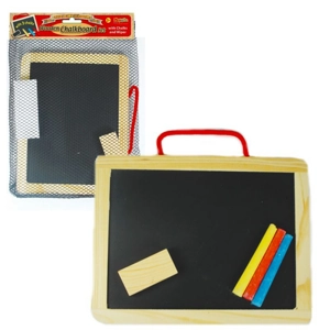 12 x Wooden Blackboard & Chalk Sets