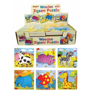 24 x Wooden Animal Jigsaw Puzzles