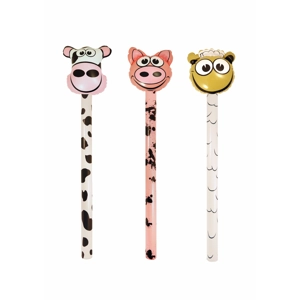 12 x Inflatable Farm Animal Sticks