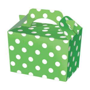 50 x Green Polka Dot Food Boxes