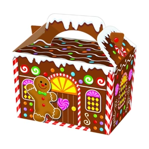 50 x Gingerbread House Food Boxes