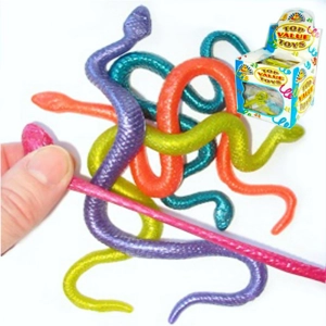 96 x Stretchy Rubber Snakes