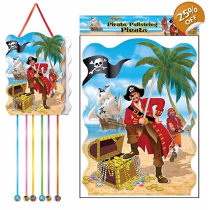 12 x Pirate Pull String Pinatas