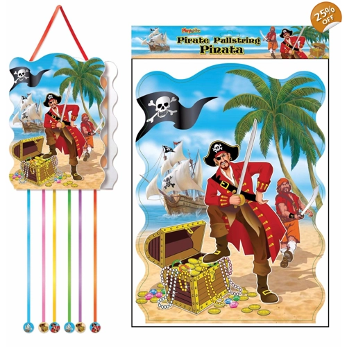 12 x Pirate Pull String Pinatas