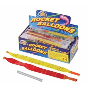 72 x Packs of 2 Rocket Balloons