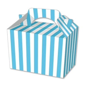 50 x Blue Stripe Food Boxes
