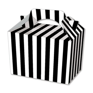 50 x Black Stripe Food Boxes