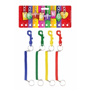 12 x Spiral Key Rings