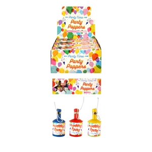 12 x Confetti Party Poppers 12 pk
