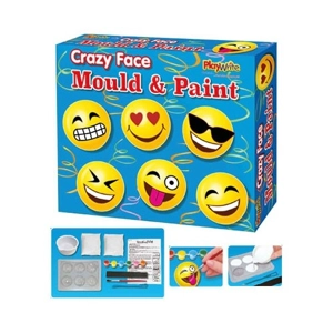 6 x Emoji Mould & Paint Magnet Sets