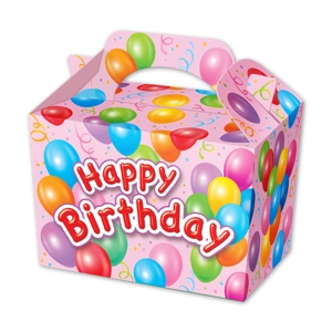 50 x Girls Happy Birthday Party Food Boxes