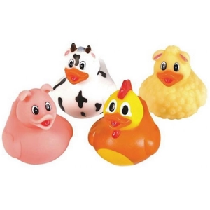 12 x Farm Animal Rubber Ducks
