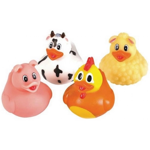 12 x Farm Animal Rubber Ducks