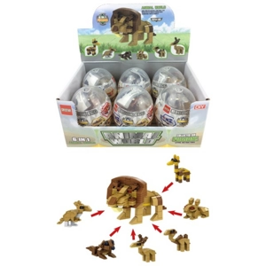 6 x Animal Capsule Building Brick Sets