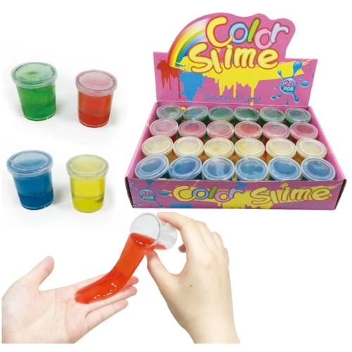 24 x Colourful Slime Tubs 5cm