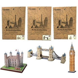 6 x London Landmark 3d Paper Model Kits