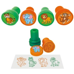 120 x Jungle Animal Ink Stampers