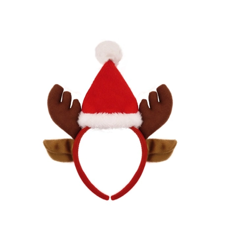 12 x Reindeer Antlers With Santa Hat