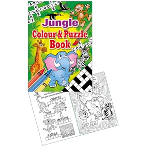 24 x Jungle A6 Colour & Puzzle Books