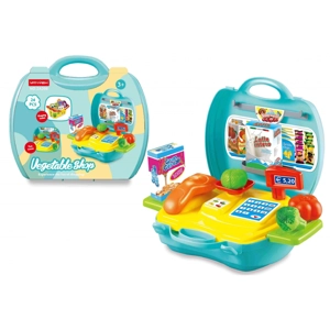 3 x Vegetable Shop Playset Suitcase