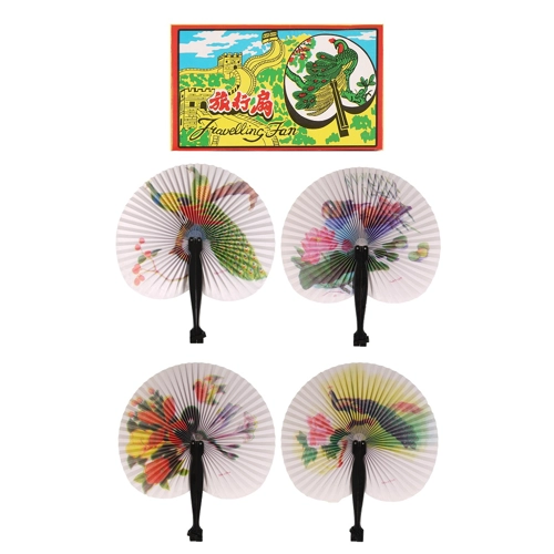 12 x Chinese Paper Folding Fans