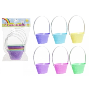 24 x Easter Plastic Baskets 6pk
