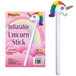 12 x Inflatable Unicorn Sticks 110cm