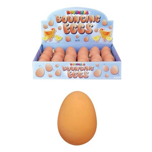 24 x Bouncing Chickens Eggs 55mm