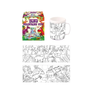 12 x Colour In Dinosaur Mugs