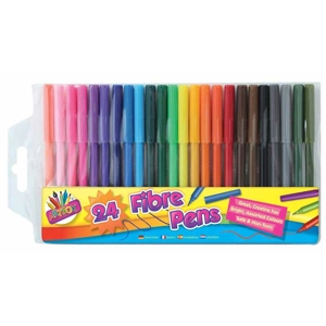 12 x Fibre Felt Tip Pens 24pk