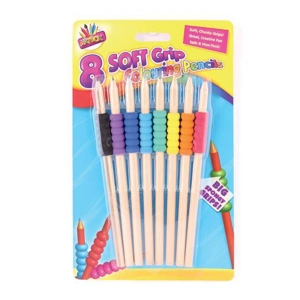 12 x Soft Grip Colouring Pencils 8pk