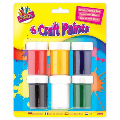 12 x Craft Paint Pots 20ml 6pk