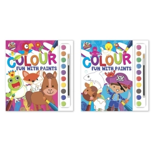 12 x Colouring Fun Books With Paints