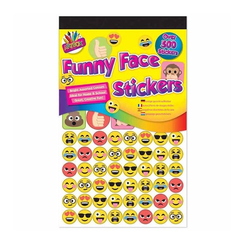 12 x Funny Face Stickers 500pk