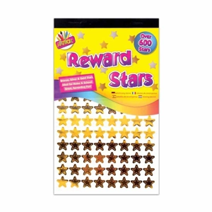 12 x Foil 600 Reward Star Stickers