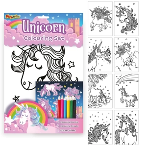 12 x Unicorn Colouring Sets