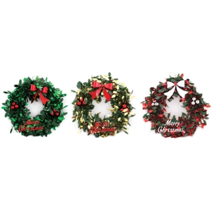24 x Baubles & Bows Tinsel Wreaths