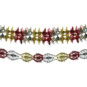 24 x Christmas Foil Garland 2m