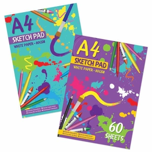 6 x A4 60 Sheet Sketch Pads
