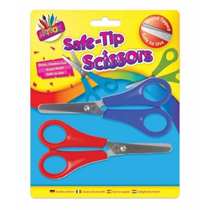 12 x Kids Metal Safety Scissors 2pk